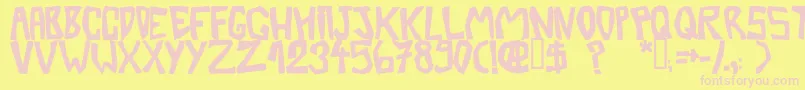 BarberatwistedOpaque Font – Pink Fonts on Yellow Background