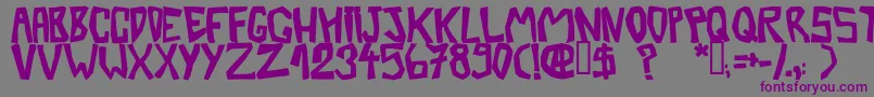 BarberatwistedOpaque Font – Purple Fonts on Gray Background