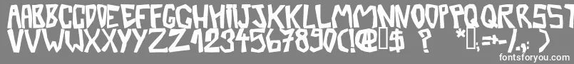 Шрифт BarberatwistedOpaque – белые шрифты на сером фоне