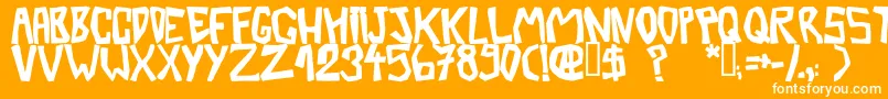 Шрифт BarberatwistedOpaque – белые шрифты на оранжевом фоне