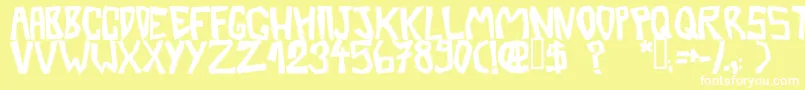 BarberatwistedOpaque Font – White Fonts on Yellow Background