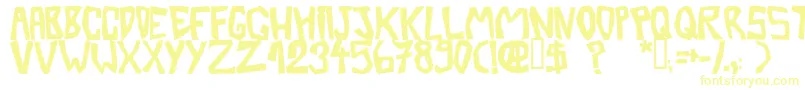 BarberatwistedOpaque-fontti – keltaiset fontit