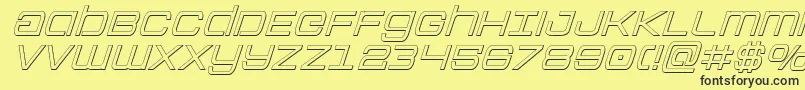 Colonymarinesoutital Font – Black Fonts on Yellow Background