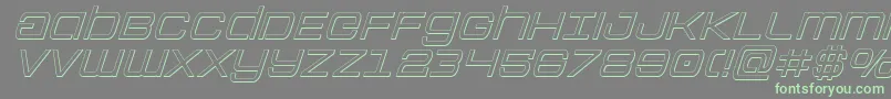 Colonymarinesoutital Font – Green Fonts on Gray Background