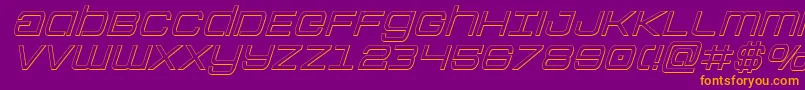 Colonymarinesoutital Font – Orange Fonts on Purple Background
