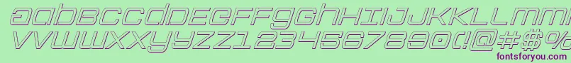 Colonymarinesoutital Font – Purple Fonts on Green Background
