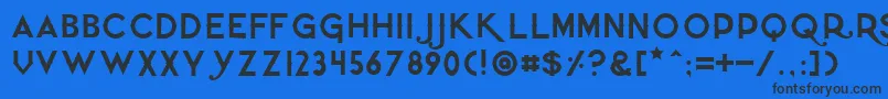 Quietthief Font – Black Fonts on Blue Background