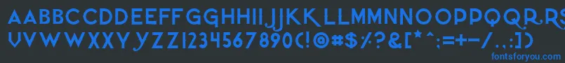 Quietthief Font – Blue Fonts on Black Background
