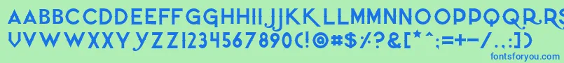 Quietthief Font – Blue Fonts on Green Background