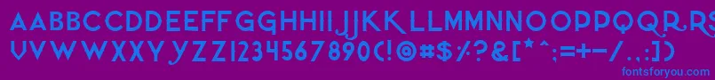 Quietthief Font – Blue Fonts on Purple Background