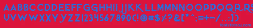 Quietthief Font – Blue Fonts on Red Background