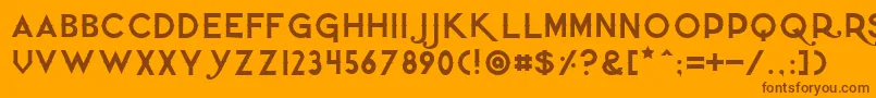 Quietthief Font – Brown Fonts on Orange Background