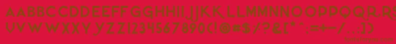 Quietthief-fontti – ruskeat fontit punaisella taustalla