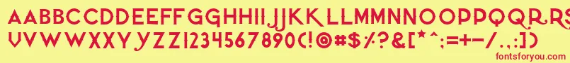 Quietthief Font – Red Fonts on Yellow Background