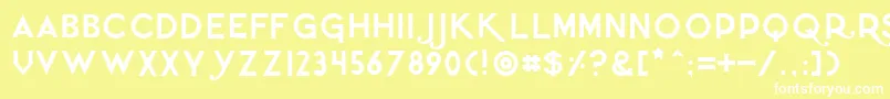 Quietthief Font – White Fonts on Yellow Background