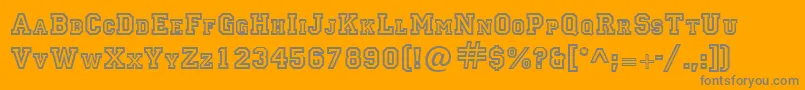 LettermanRegular Font – Gray Fonts on Orange Background