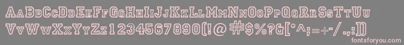 LettermanRegular Font – Pink Fonts on Gray Background