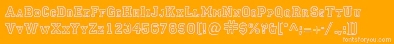 LettermanRegular Font – Pink Fonts on Orange Background