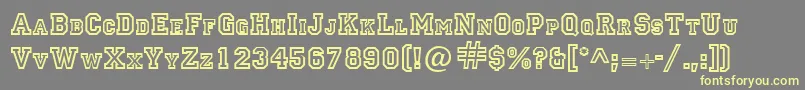 LettermanRegular Font – Yellow Fonts on Gray Background