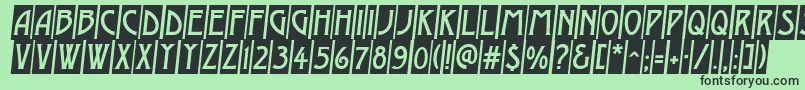 AModernocmobl Font – Black Fonts on Green Background