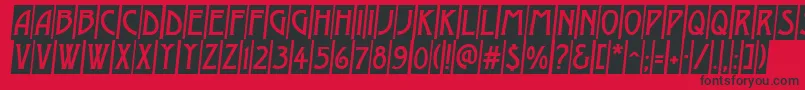 AModernocmobl Font – Black Fonts on Red Background