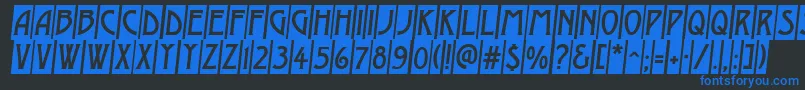 AModernocmobl Font – Blue Fonts on Black Background