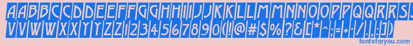 AModernocmobl Font – Blue Fonts on Pink Background