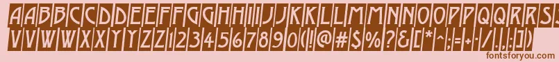 AModernocmobl Font – Brown Fonts on Pink Background