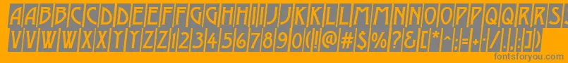 AModernocmobl Font – Gray Fonts on Orange Background