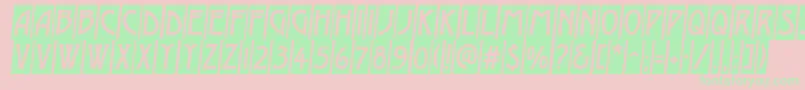 AModernocmobl Font – Green Fonts on Pink Background