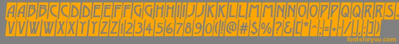 AModernocmobl Font – Orange Fonts on Gray Background