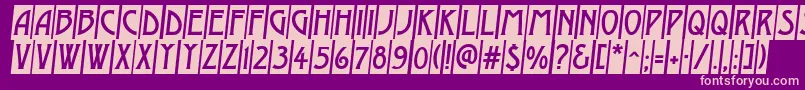 AModernocmobl Font – Pink Fonts on Purple Background