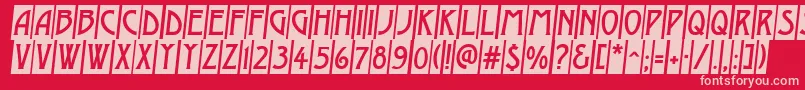 AModernocmobl Font – Pink Fonts on Red Background