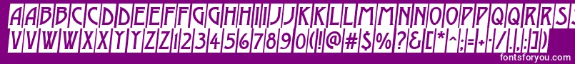 フォントAModernocmobl – 紫の背景に白い文字