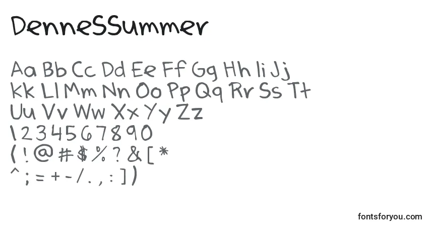 DenneSSummer Font – alphabet, numbers, special characters
