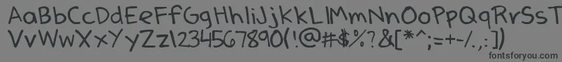 DenneSSummer Font – Black Fonts on Gray Background