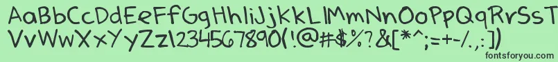 DenneSSummer Font – Black Fonts on Green Background