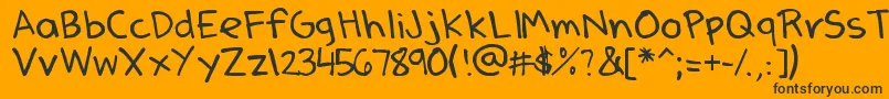 Шрифт DenneSSummer – чёрные шрифты на оранжевом фоне