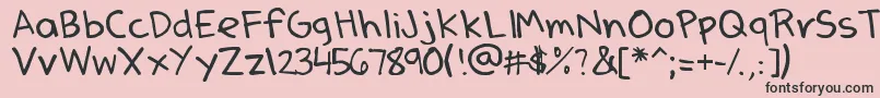DenneSSummer Font – Black Fonts on Pink Background