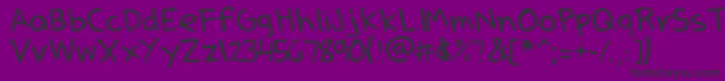 DenneSSummer-Schriftart – Schwarze Schriften auf violettem Hintergrund