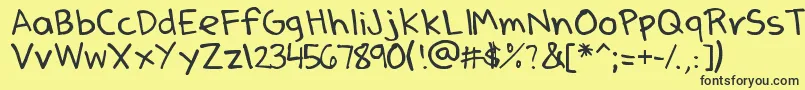 Шрифт DenneSSummer – чёрные шрифты на жёлтом фоне