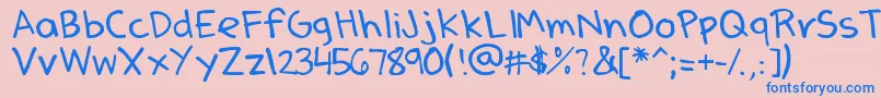 Шрифт DenneSSummer – синие шрифты на розовом фоне