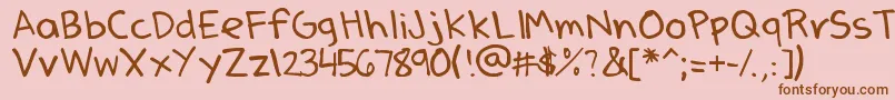 Шрифт DenneSSummer – коричневые шрифты на розовом фоне