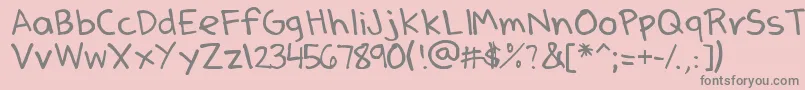 DenneSSummer Font – Gray Fonts on Pink Background