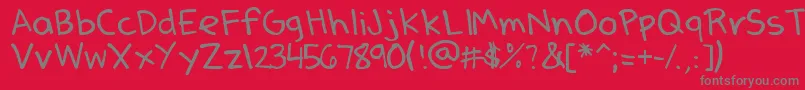 DenneSSummer-Schriftart – Graue Schriften auf rotem Hintergrund