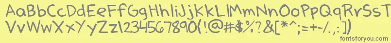 Шрифт DenneSSummer – серые шрифты на жёлтом фоне