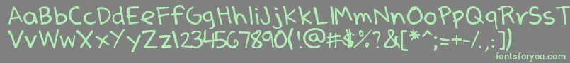 DenneSSummer-fontti – vihreät fontit harmaalla taustalla