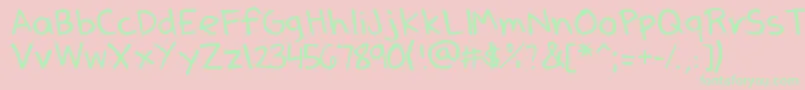Шрифт DenneSSummer – зелёные шрифты на розовом фоне