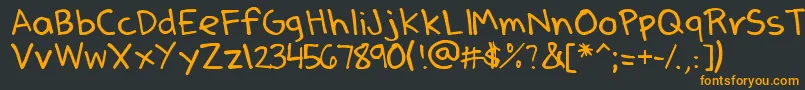 Шрифт DenneSSummer – оранжевые шрифты на чёрном фоне