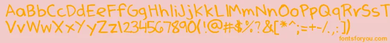 DenneSSummer Font – Orange Fonts on Pink Background